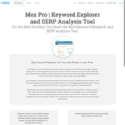 Moz Pro Keyword Explorer and SERP Analysis Tool